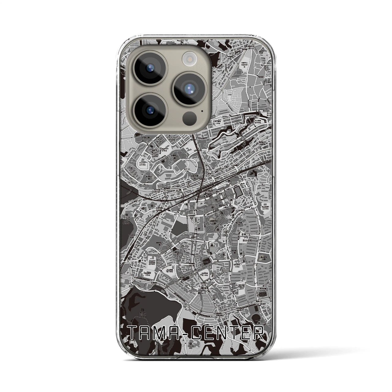 【多摩センター(東京都)】地図柄iPhoneケース(クリアタイプ)