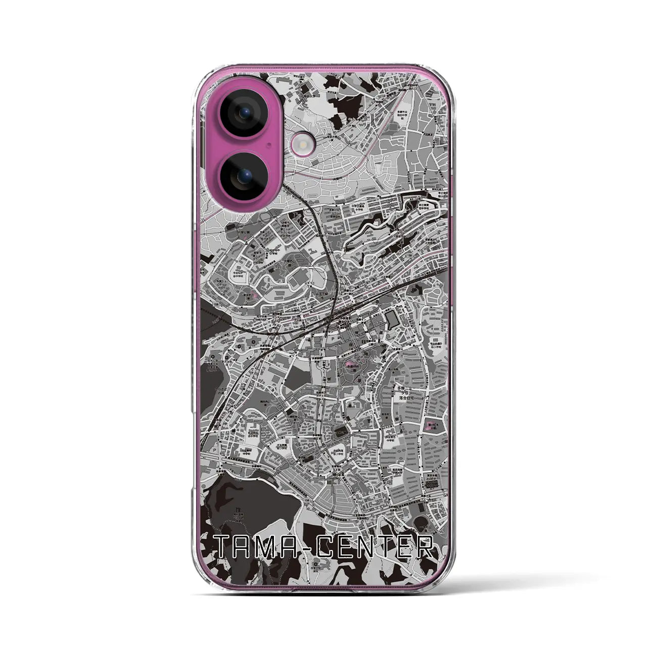 【多摩センター(東京都)】地図柄iPhoneケース(クリアタイプ)