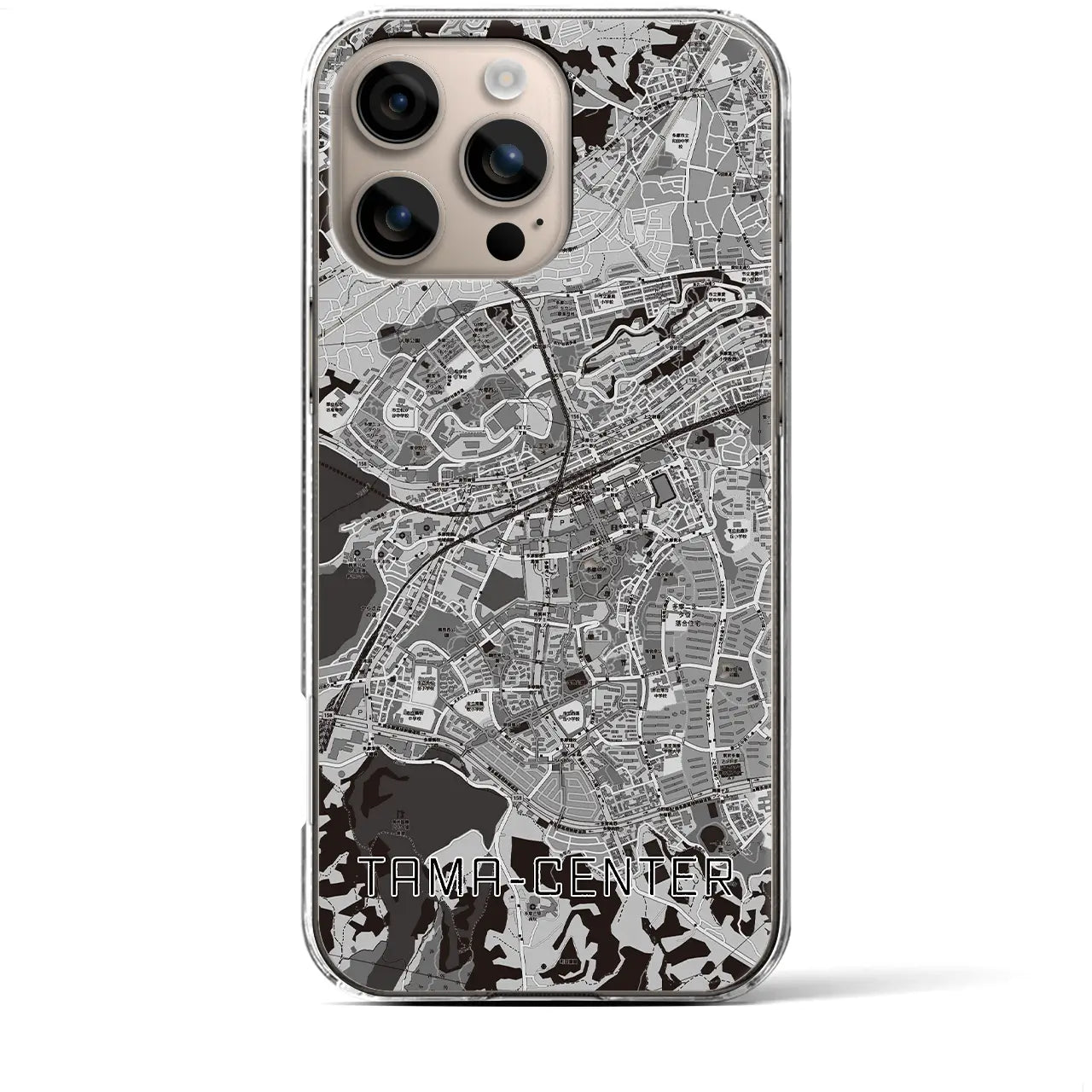 【多摩センター(東京都)】地図柄iPhoneケース(クリアタイプ)
