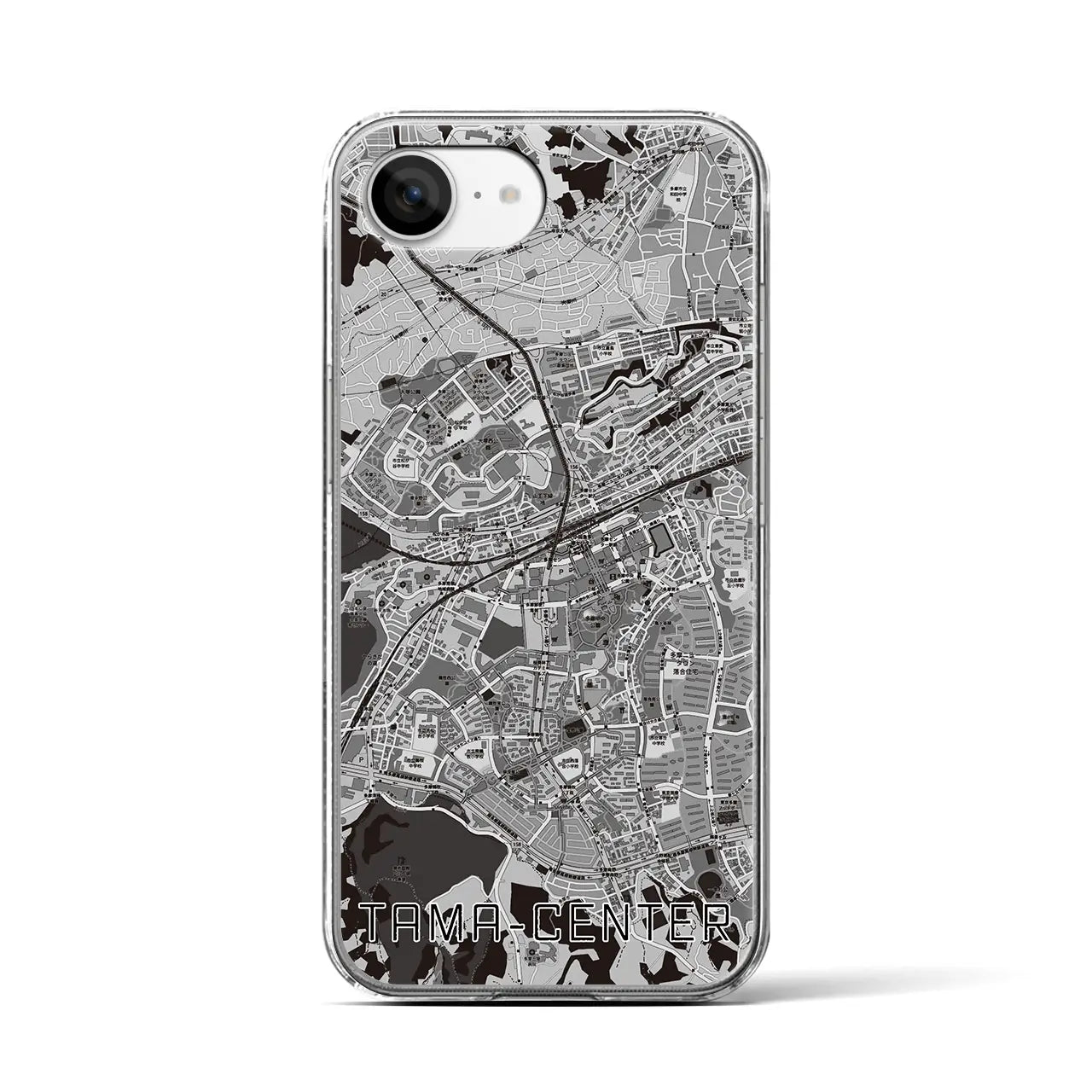 【多摩センター(東京都)】地図柄iPhoneケース(クリアタイプ)
