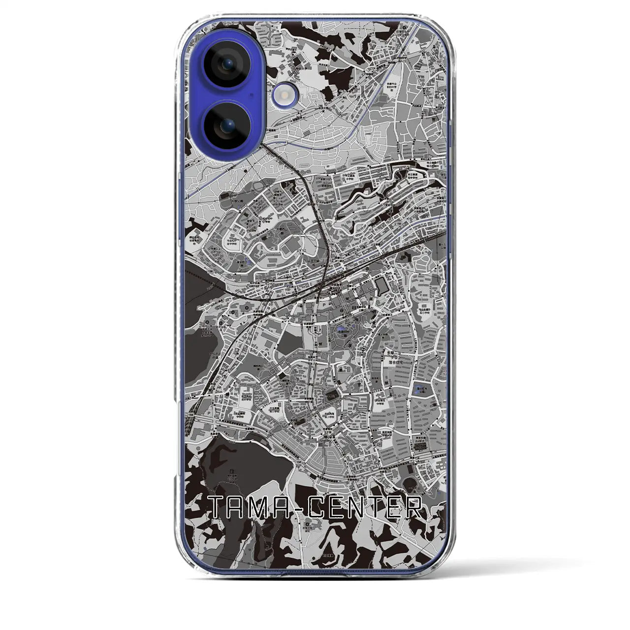 【多摩センター(東京都)】地図柄iPhoneケース(クリアタイプ)
