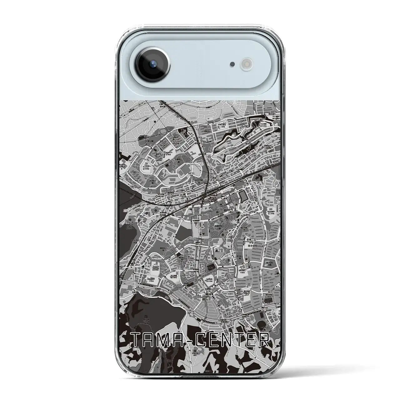 【多摩センター(東京都)】地図柄iPhoneケース(クリアタイプ)