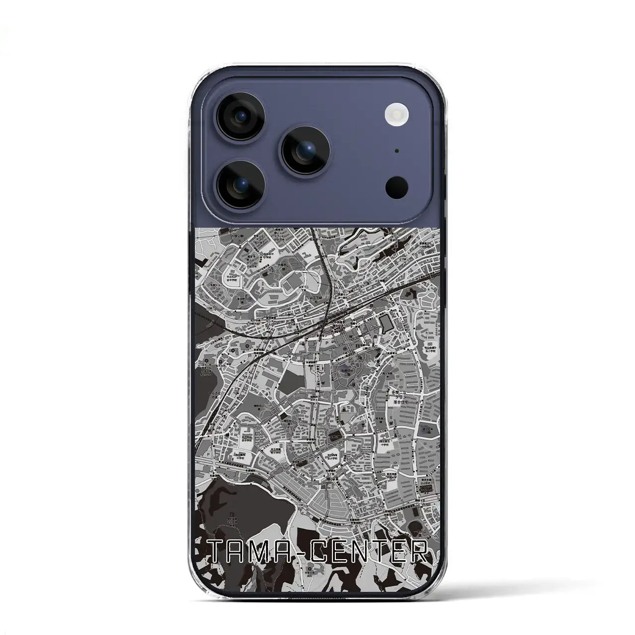 【多摩センター(東京都)】地図柄iPhoneケース(クリアタイプ)