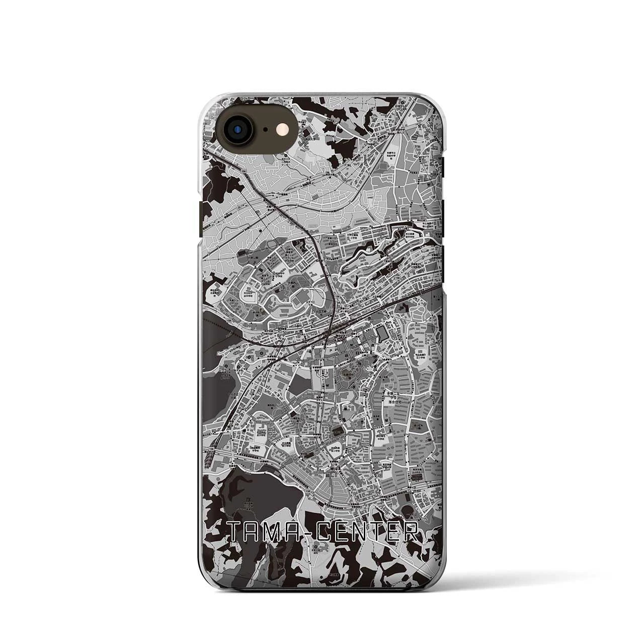 【多摩センター(東京都)】地図柄iPhoneケース(クリアタイプ)