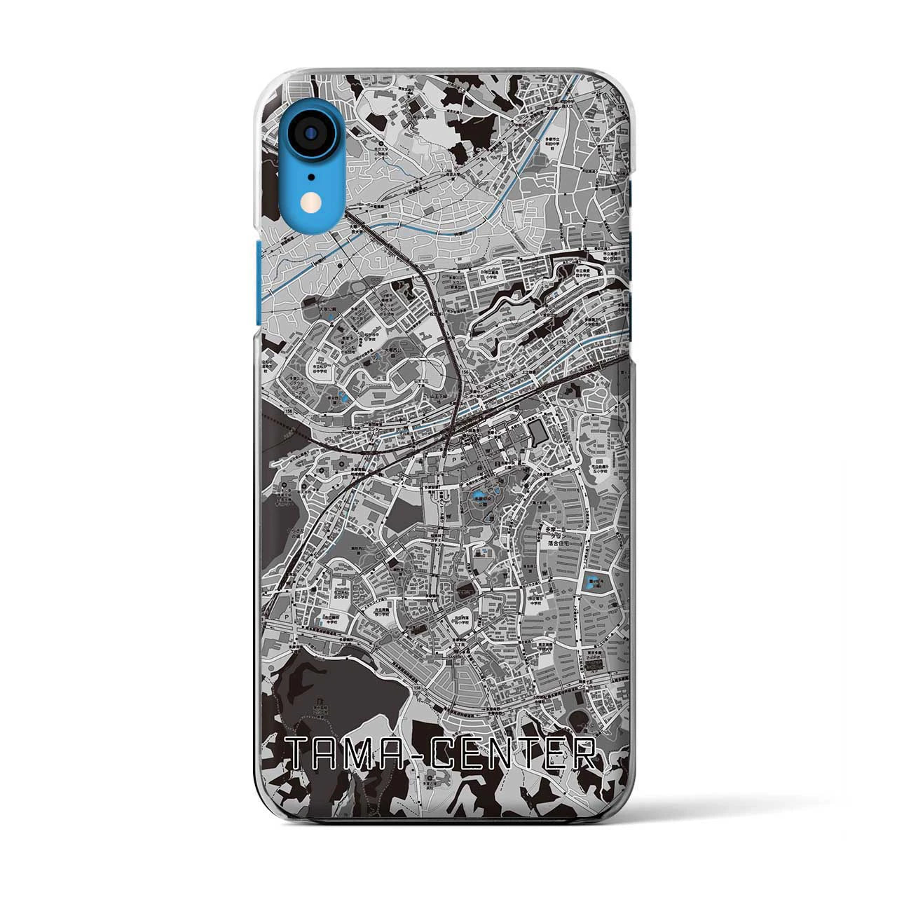 【多摩センター(東京都)】地図柄iPhoneケース(クリアタイプ)