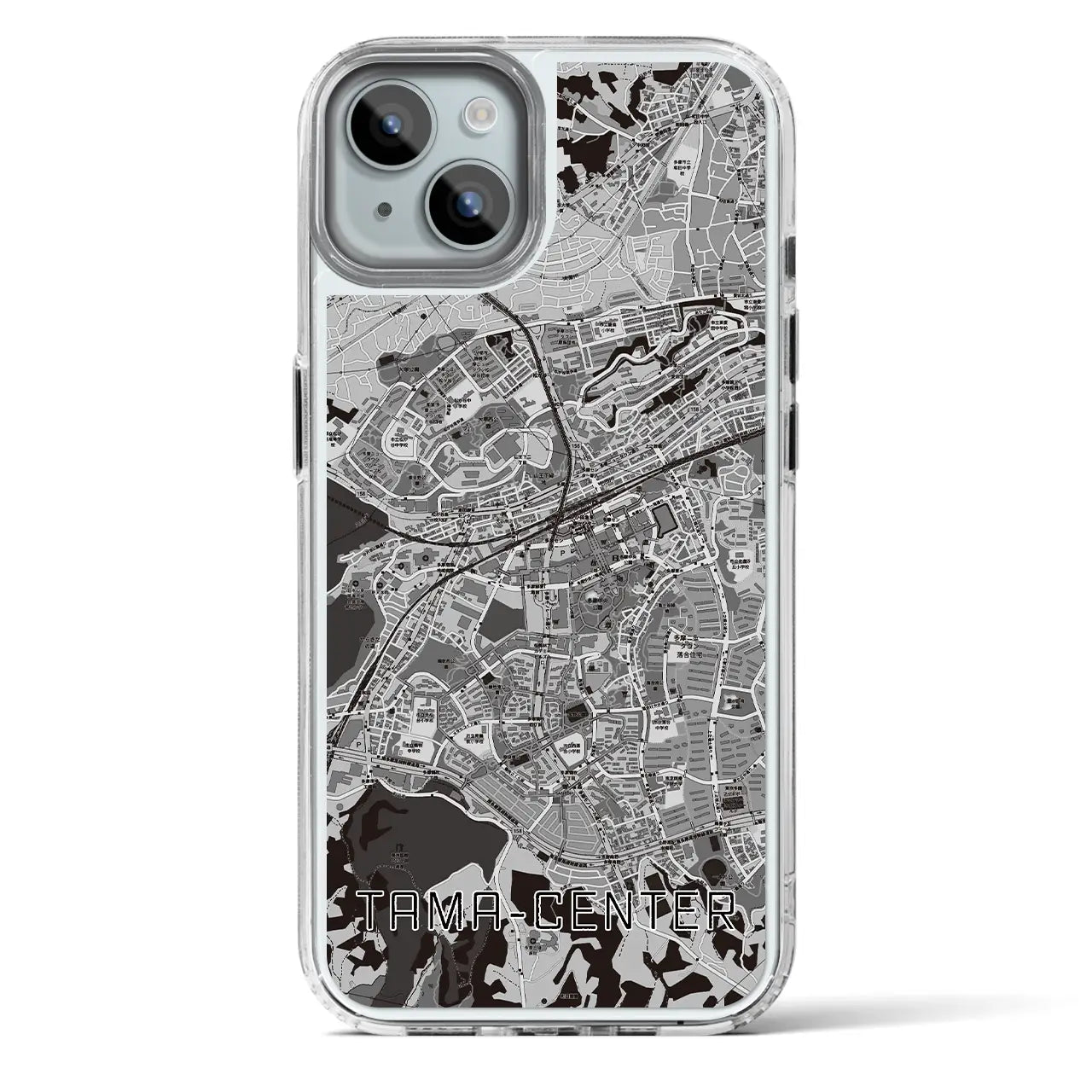 【多摩センター(東京都)】地図柄iPhoneケース(MagSafeタイプ)