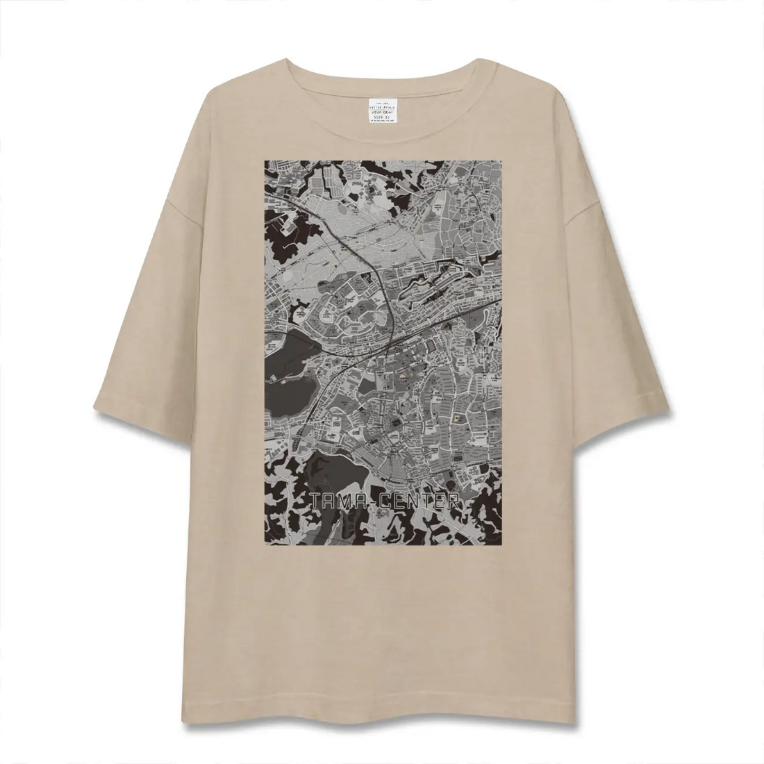 【多摩センター(東京都)】地図柄ビッグシルエットTシャツ