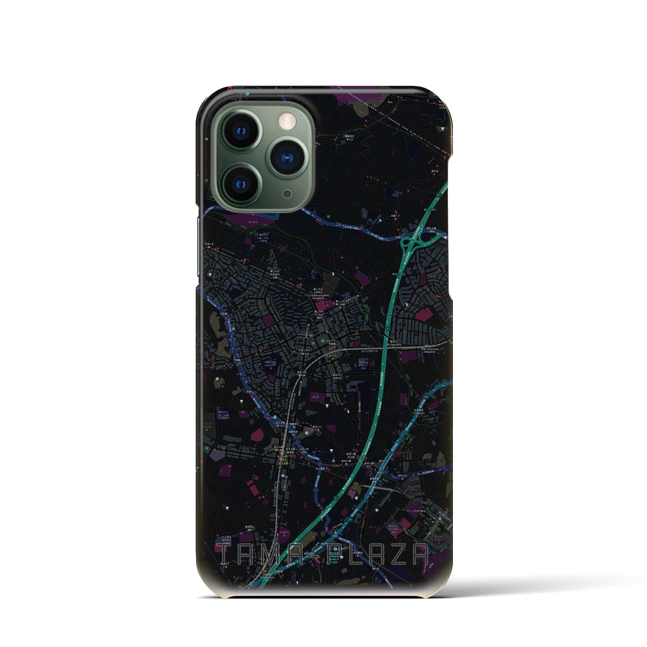 【たまプラーザ(神奈川県)】地図柄iPhoneケース(バックカバータイプ)