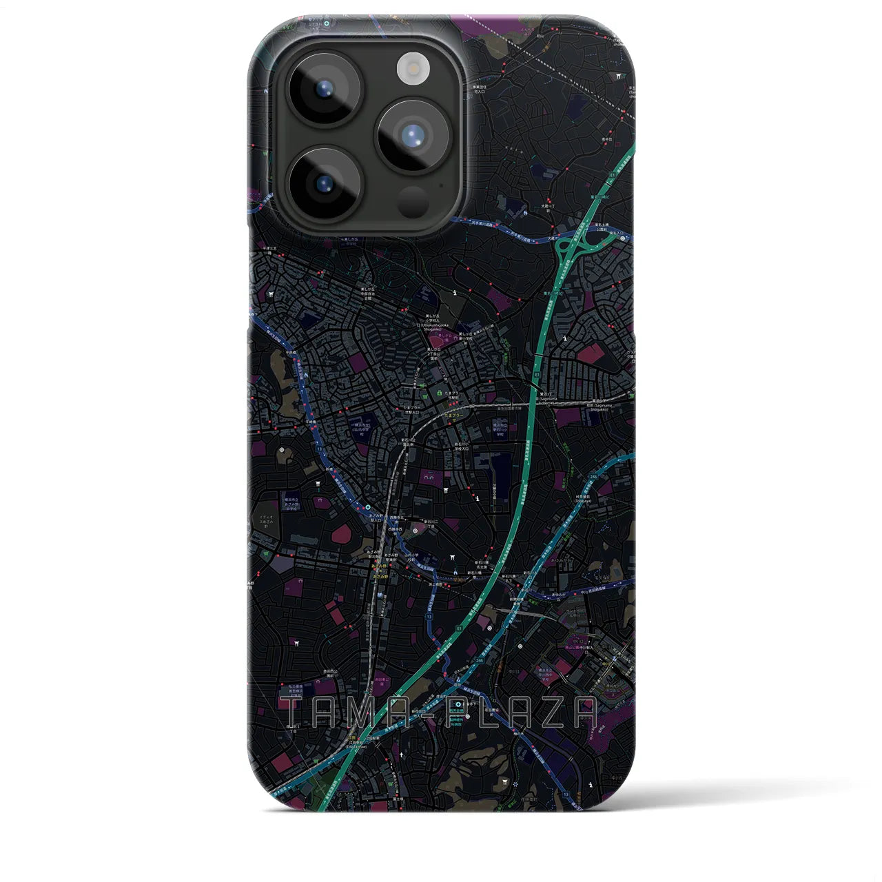 【たまプラーザ(神奈川県)】地図柄iPhoneケース(バックカバータイプ)