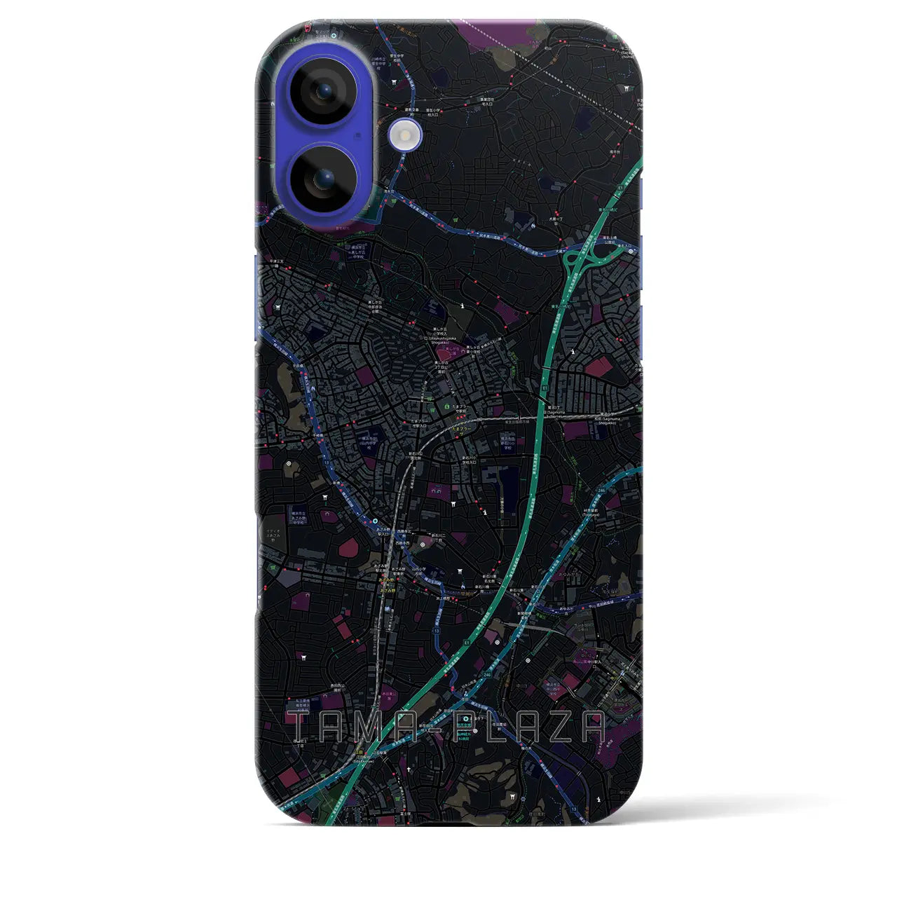 【たまプラーザ(神奈川県)】地図柄iPhoneケース(バックカバータイプ)