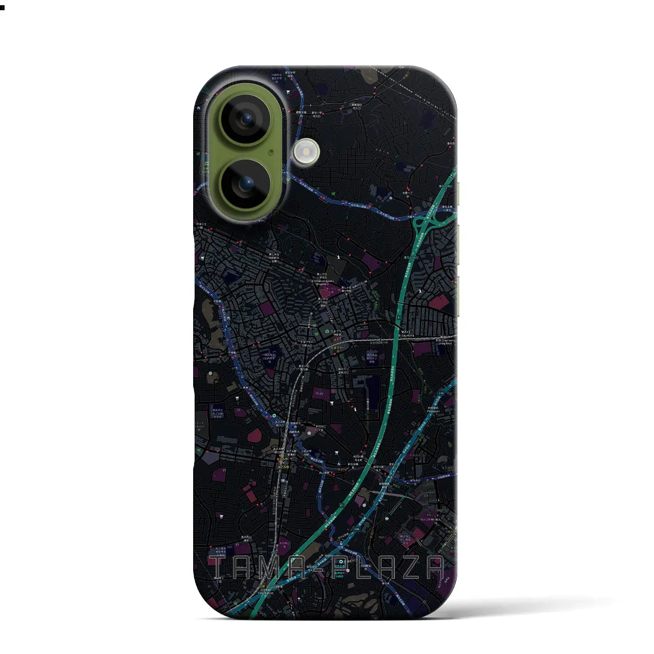 【たまプラーザ(神奈川県)】地図柄iPhoneケース(バックカバータイプ)