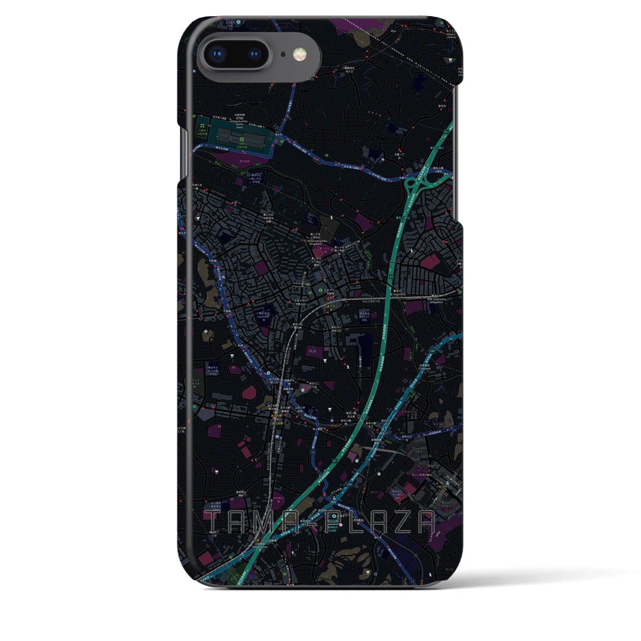 【たまプラーザ(神奈川県)】地図柄iPhoneケース(バックカバータイプ)