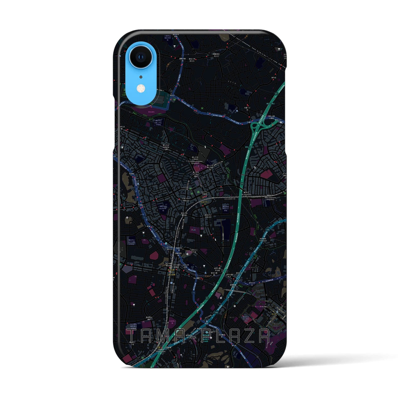 【たまプラーザ(神奈川県)】地図柄iPhoneケース(バックカバータイプ)