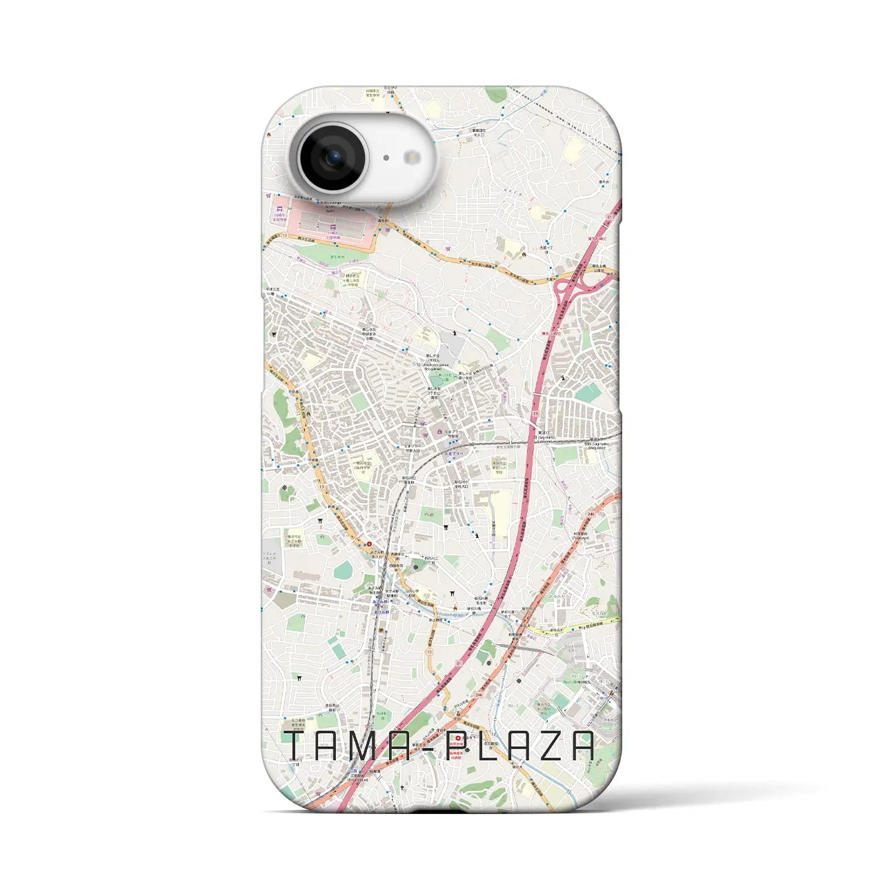 【たまプラーザ(神奈川県)】地図柄iPhoneケース(バックカバータイプ)