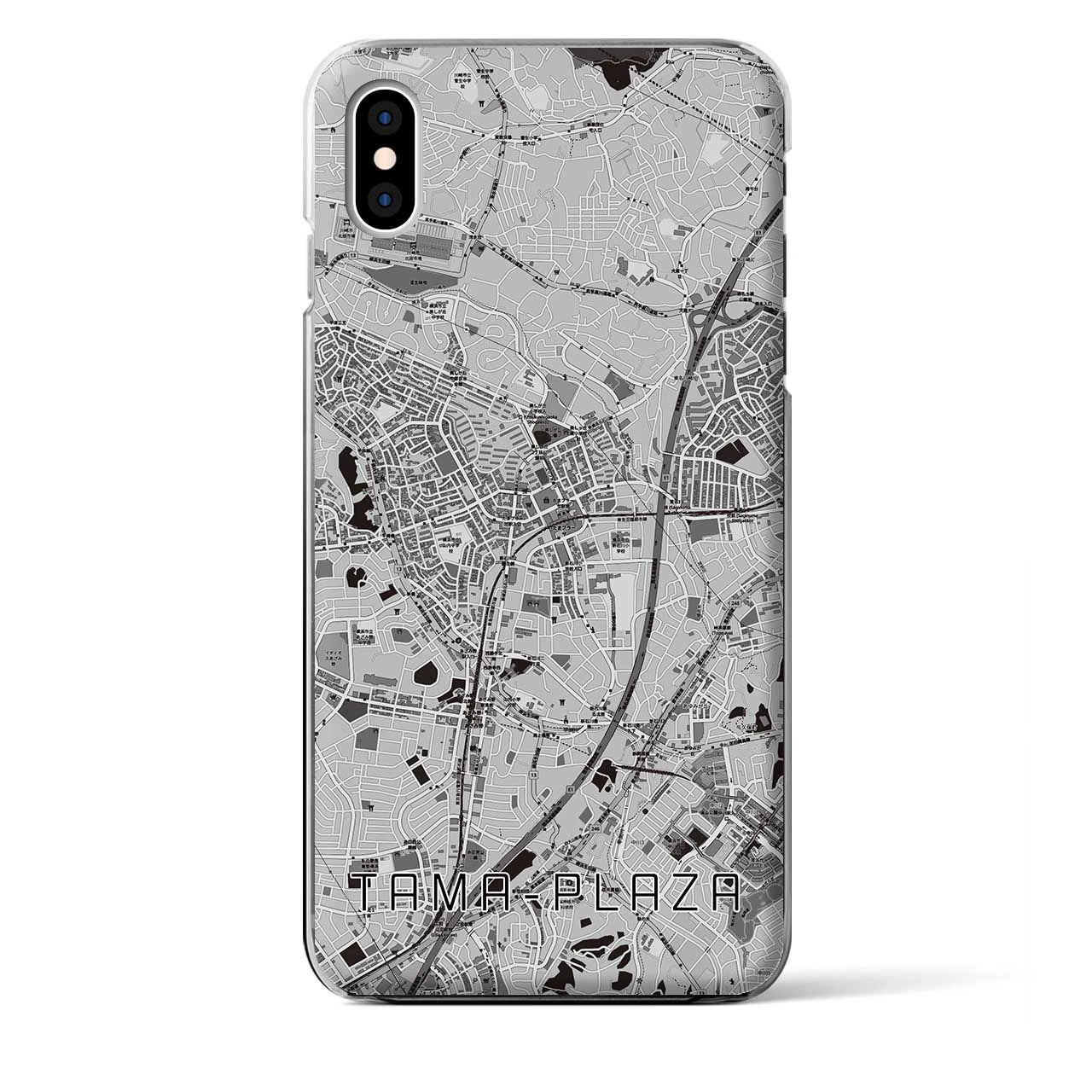 【たまプラーザ(神奈川県)】地図柄iPhoneケース(クリアタイプ)