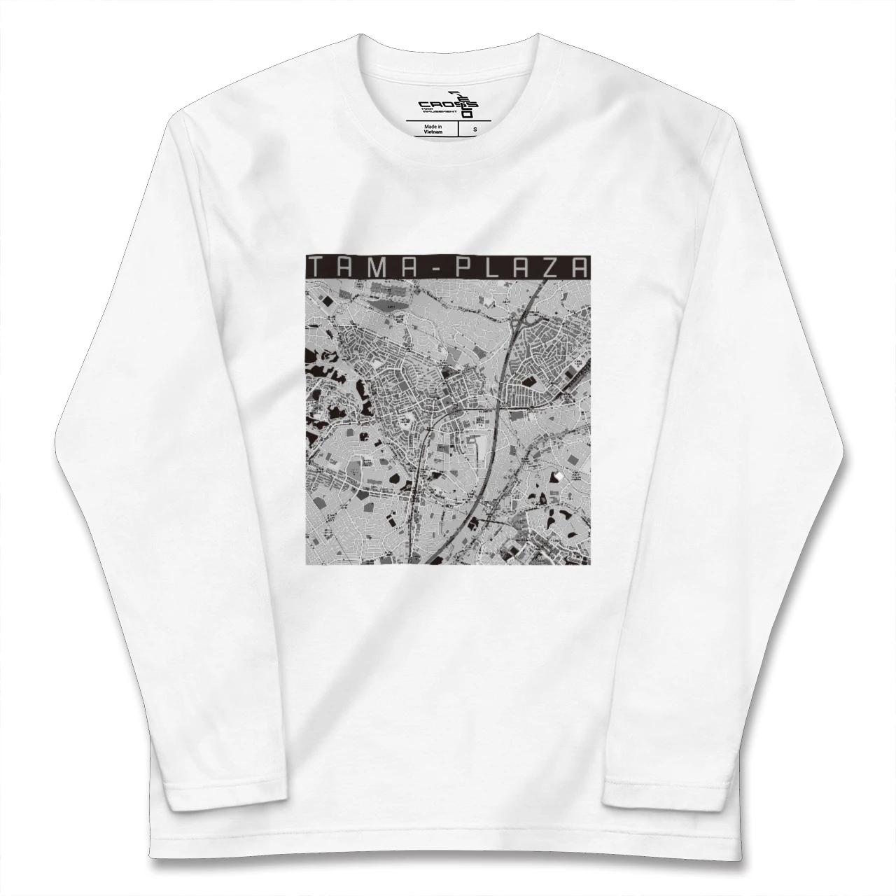 【たまプラーザ(神奈川県)】地図柄ロングスリーブTシャツ