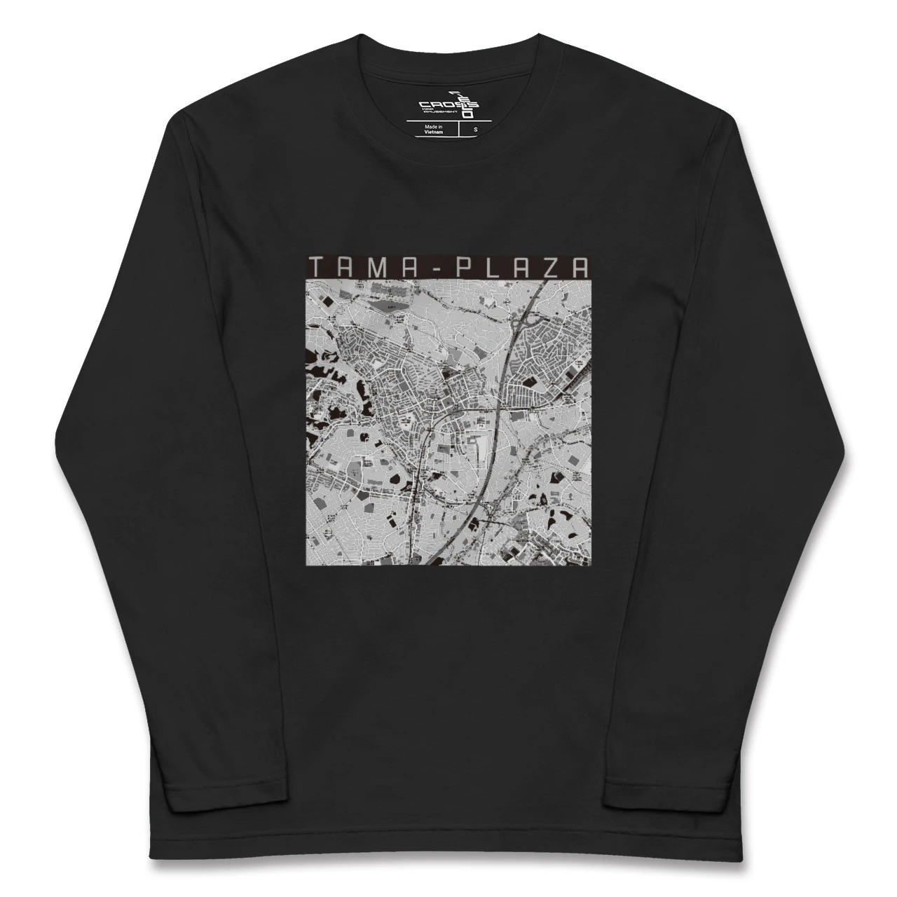 【たまプラーザ(神奈川県)】地図柄ロングスリーブTシャツ