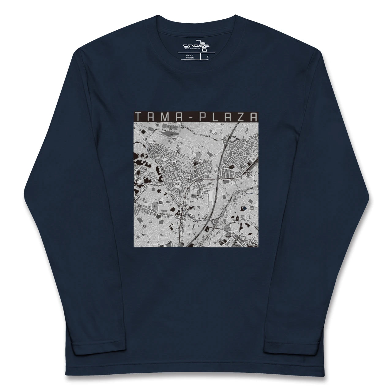 【たまプラーザ(神奈川県)】地図柄ロングスリーブTシャツ