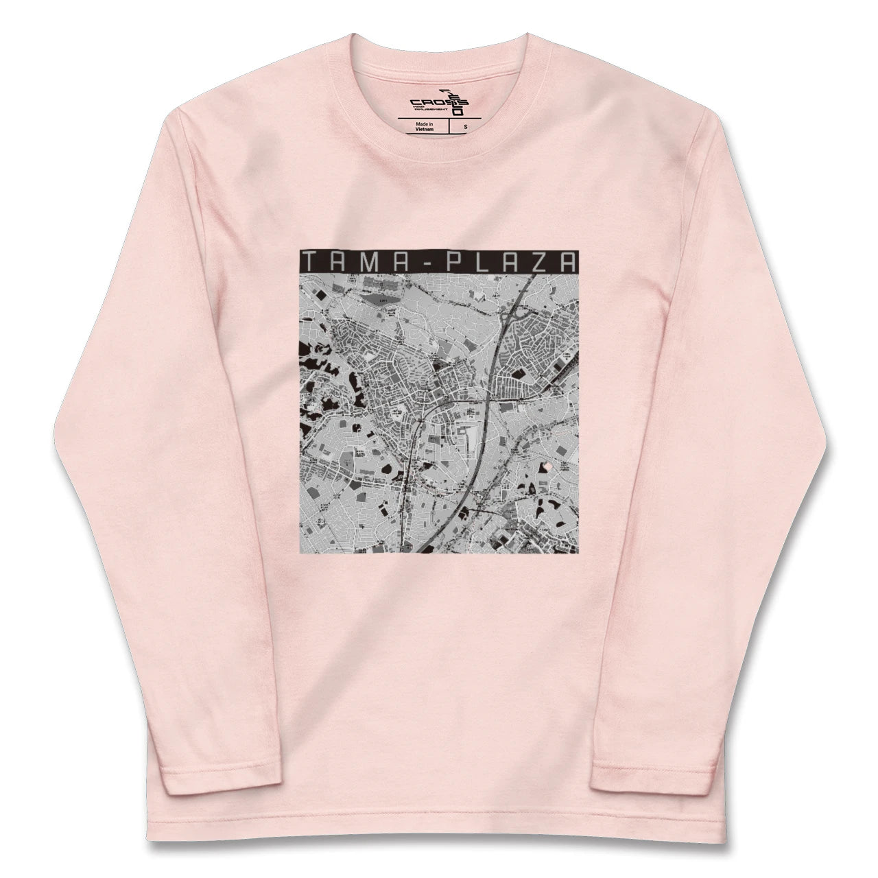 【たまプラーザ(神奈川県)】地図柄ロングスリーブTシャツ