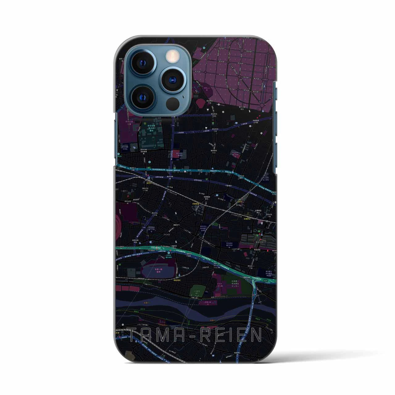 【多磨霊園(東京都)】地図柄iPhoneケース(バックカバータイプ)