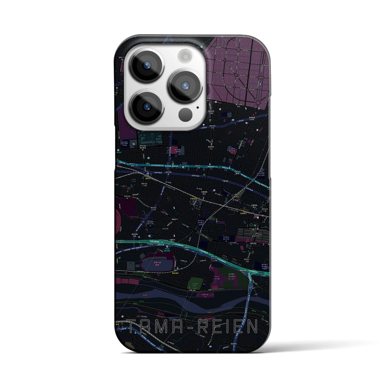 【多磨霊園(東京都)】地図柄iPhoneケース(バックカバータイプ)