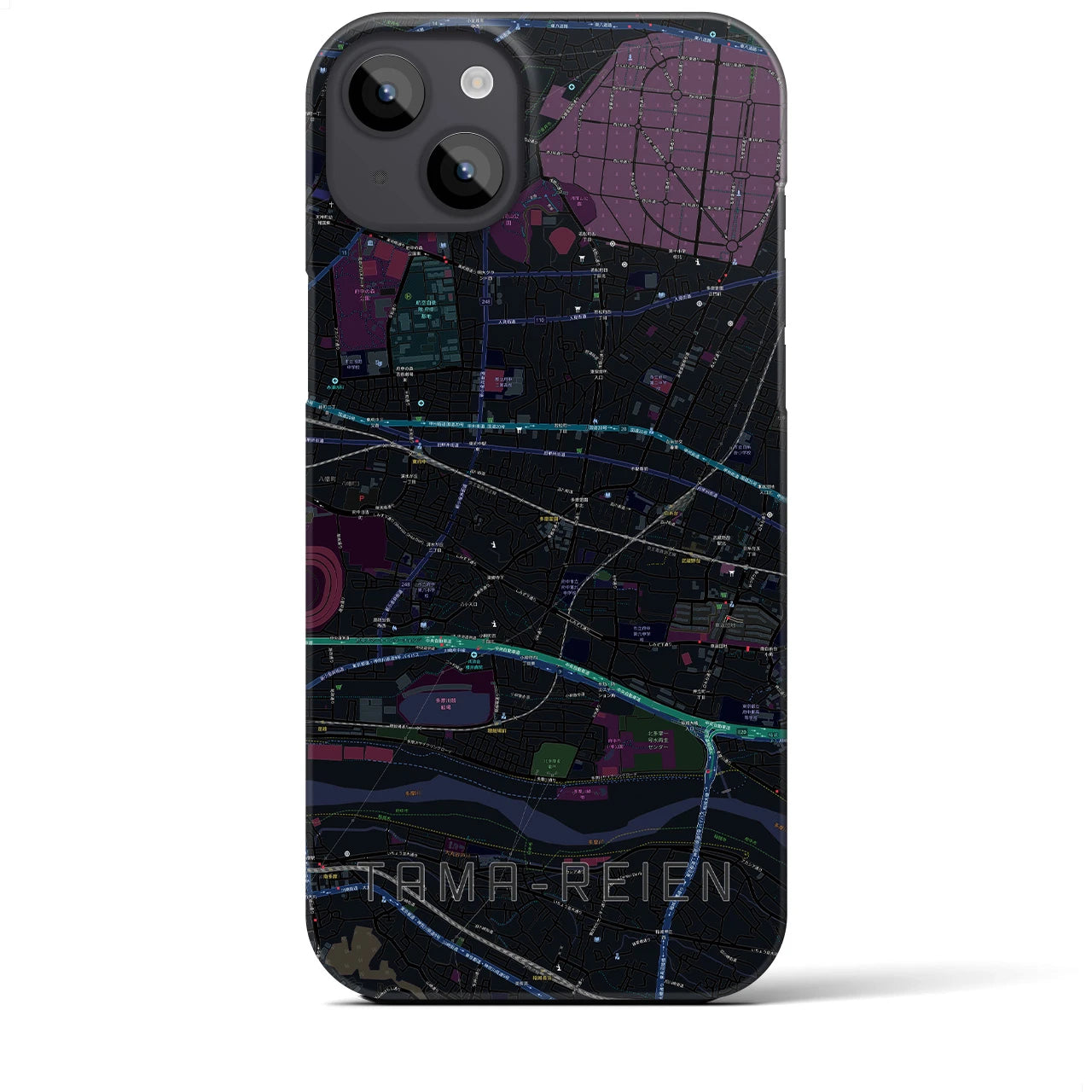 【多磨霊園(東京都)】地図柄iPhoneケース(バックカバータイプ)