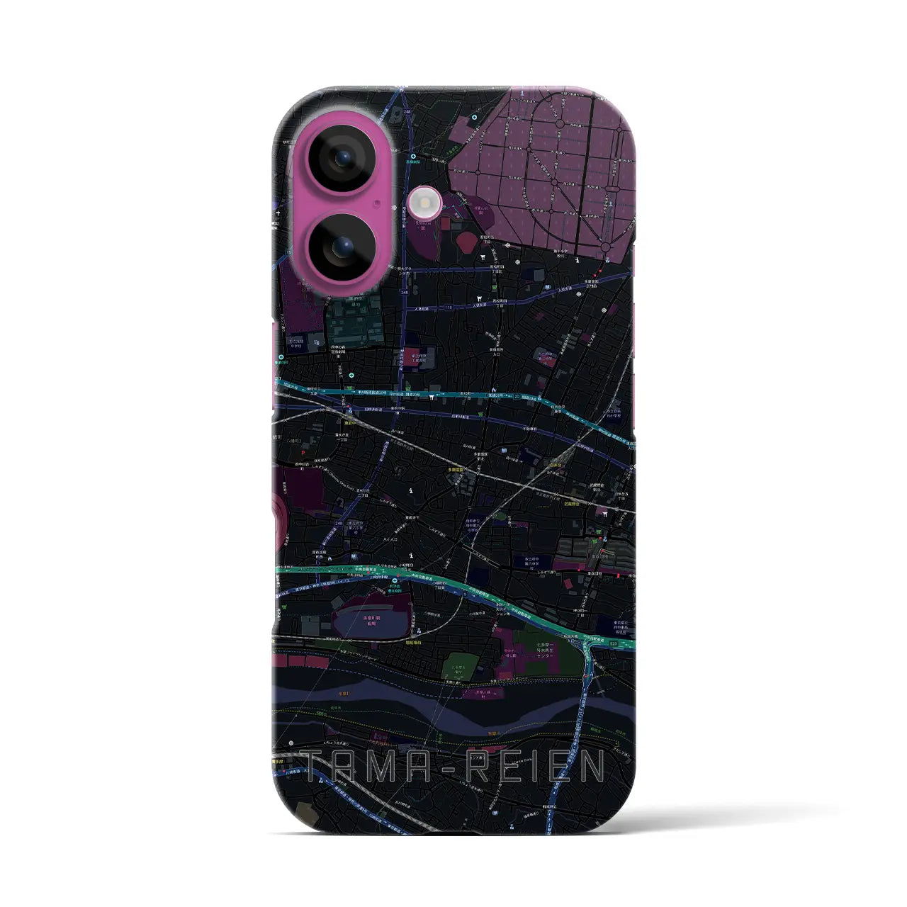 【多磨霊園(東京都)】地図柄iPhoneケース(バックカバータイプ)