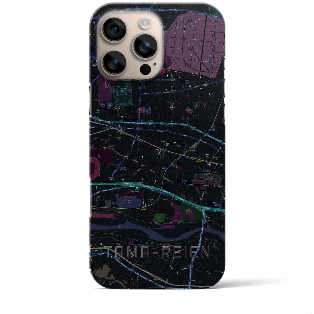 【多磨霊園(東京都)】地図柄iPhoneケース(バックカバータイプ)