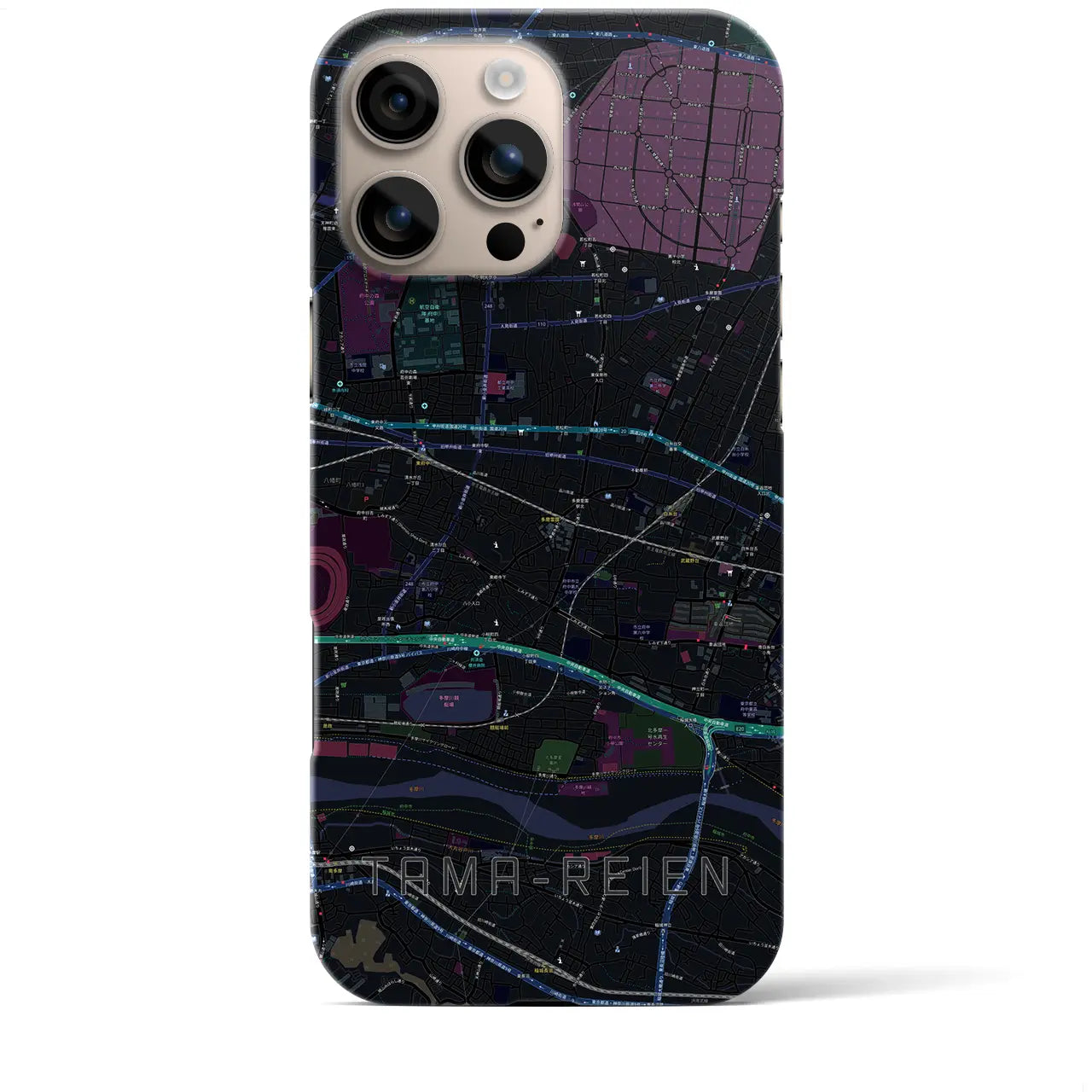 【多磨霊園(東京都)】地図柄iPhoneケース(バックカバータイプ)