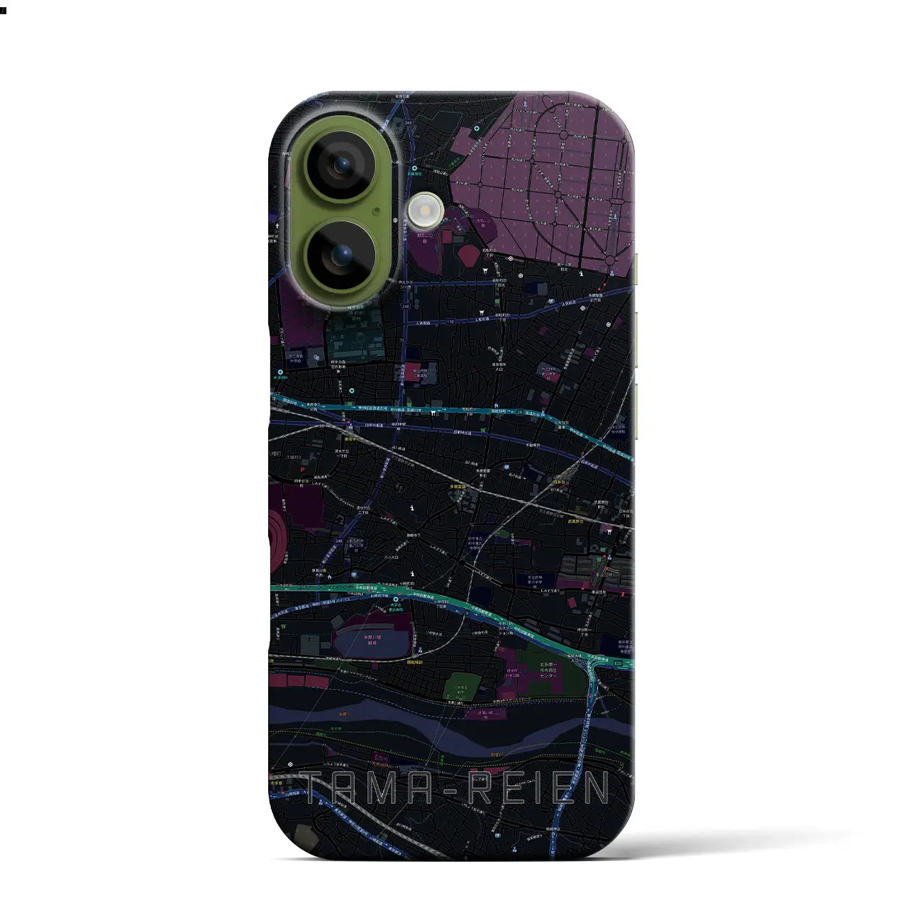 【多磨霊園(東京都)】地図柄iPhoneケース(バックカバータイプ)