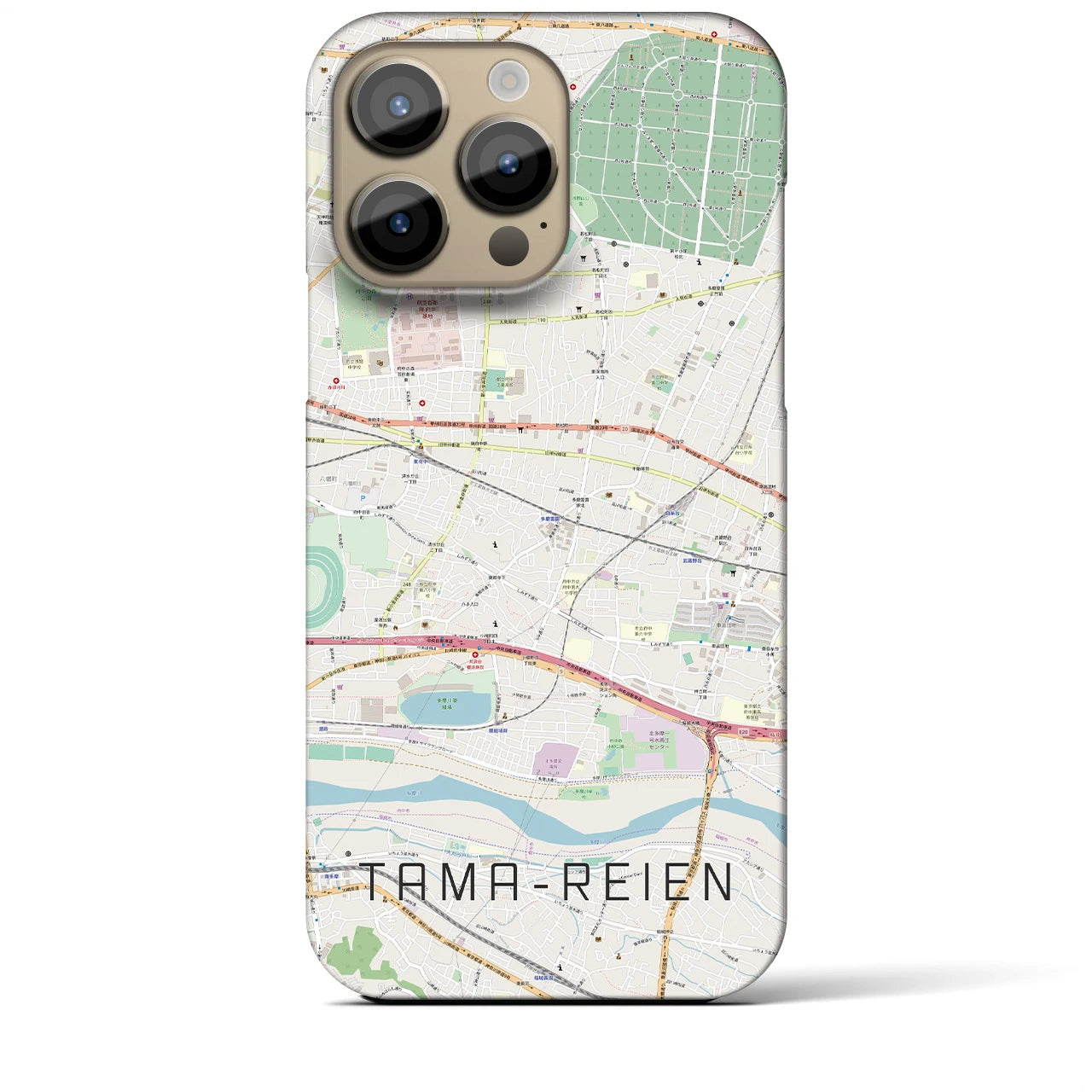 【多磨霊園(東京都)】地図柄iPhoneケース(バックカバータイプ)