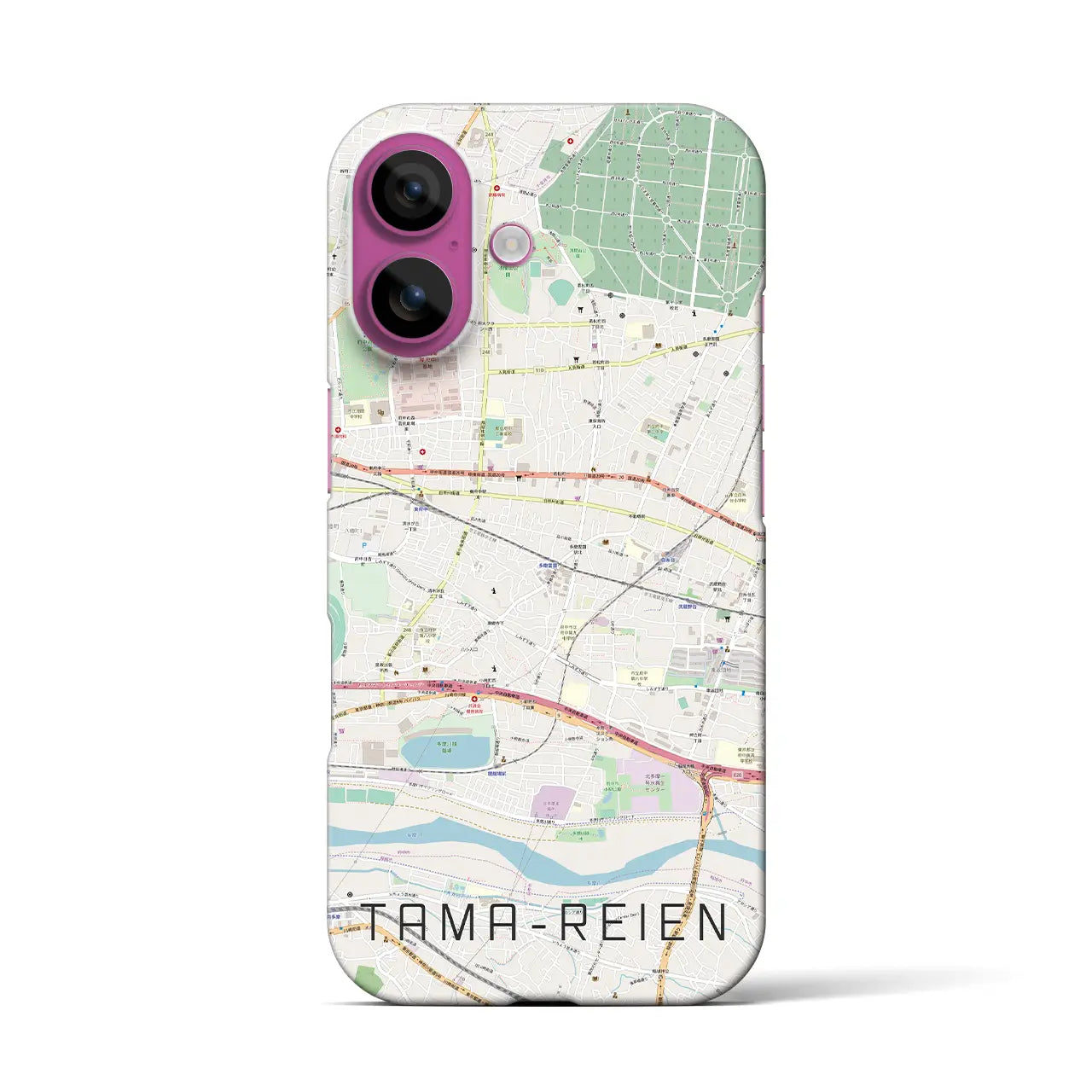 【多磨霊園(東京都)】地図柄iPhoneケース(バックカバータイプ)
