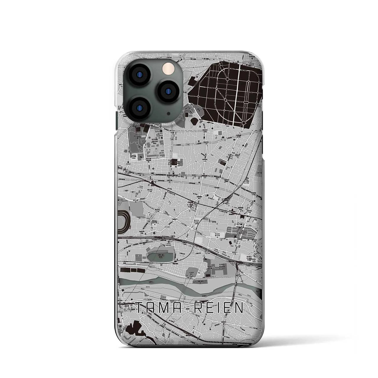 【多磨霊園(東京都)】地図柄iPhoneケース(クリアタイプ)