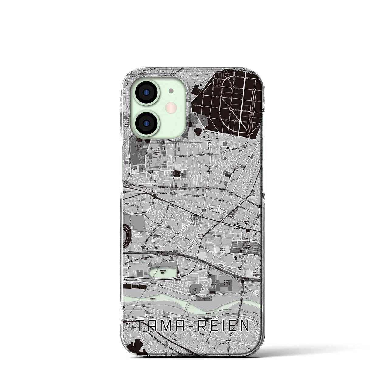 【多磨霊園(東京都)】地図柄iPhoneケース(クリアタイプ)