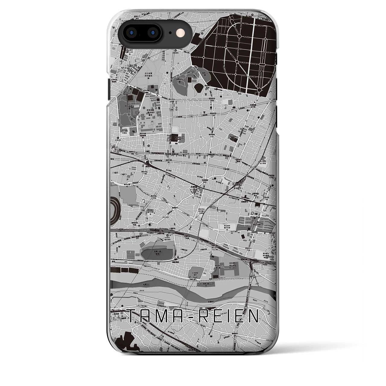 【多磨霊園(東京都)】地図柄iPhoneケース(クリアタイプ)