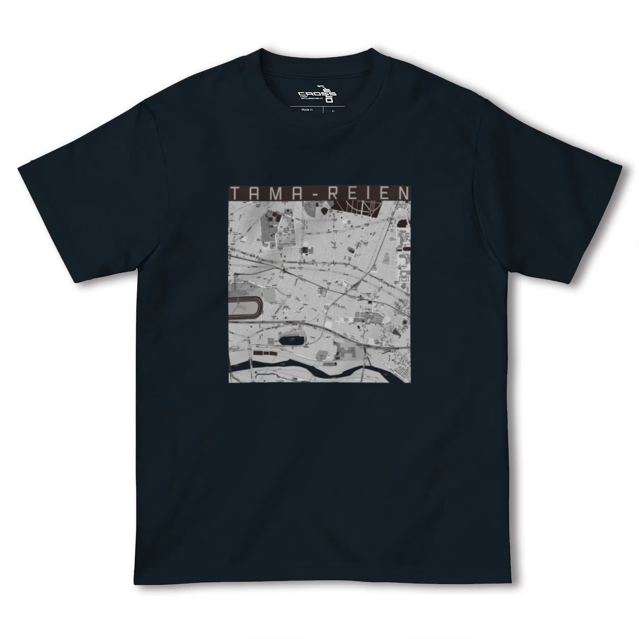 【多磨霊園(東京都)】地図柄ヘビーウェイトTシャツ