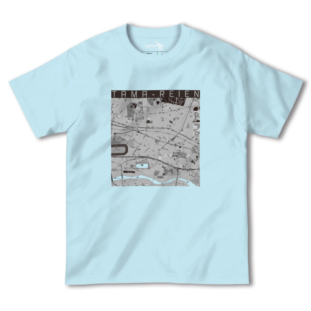 【多磨霊園(東京都)】地図柄ヘビーウェイトTシャツ