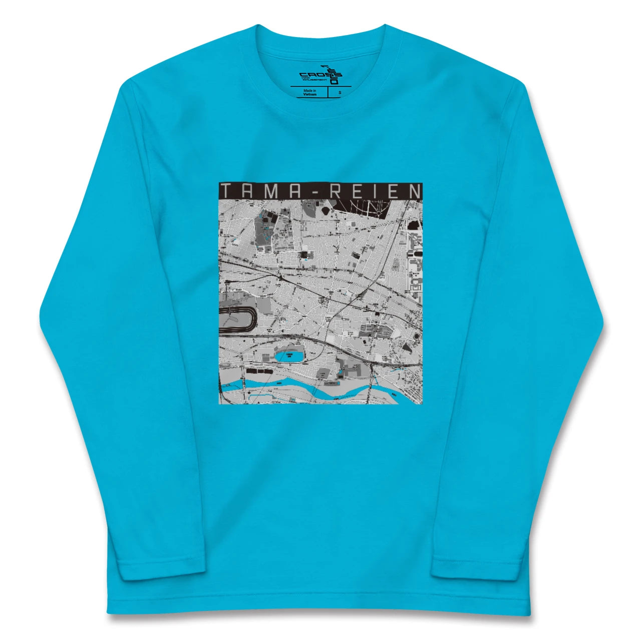 【多磨霊園(東京都)】地図柄ロングスリーブTシャツ