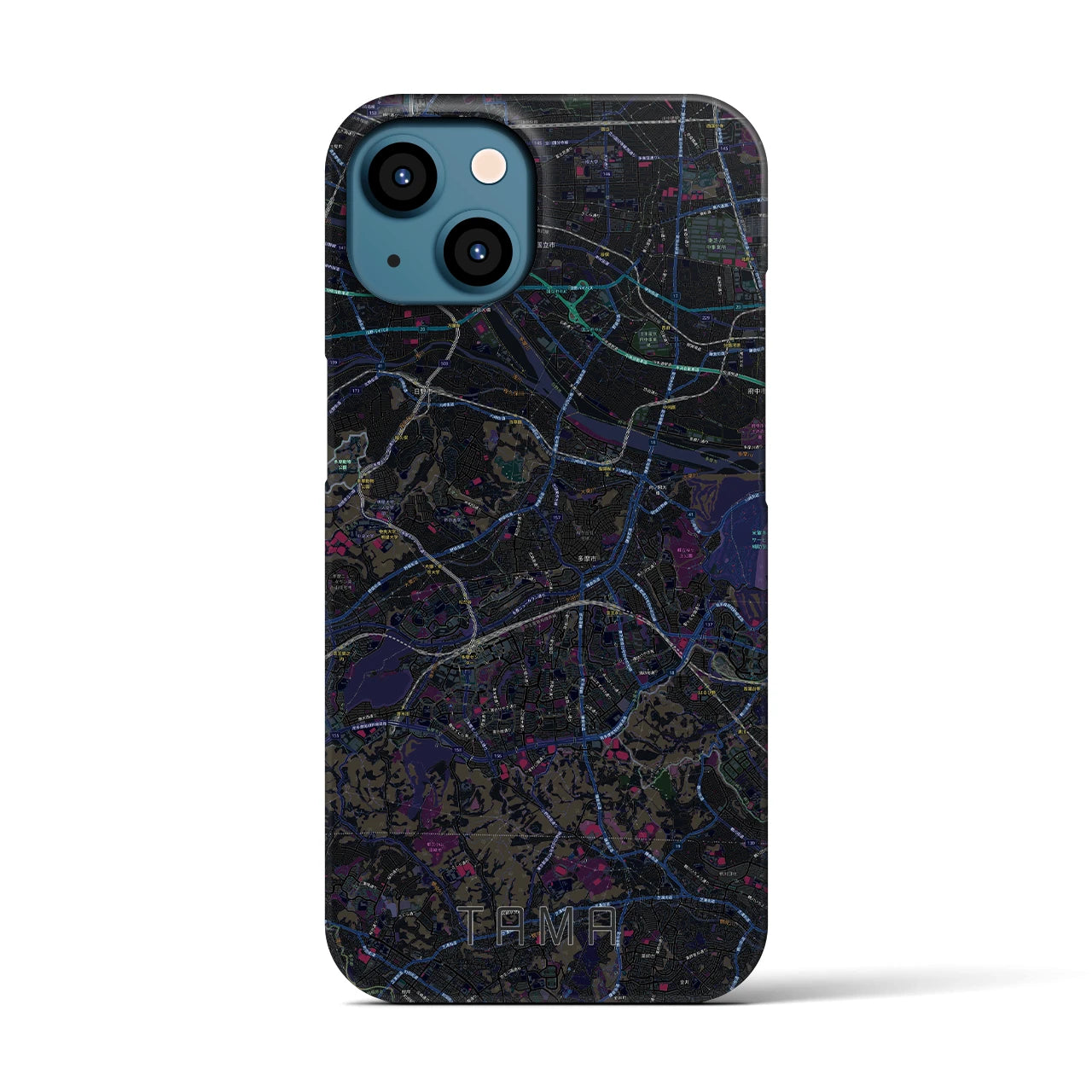 【多摩(東京都)】地図柄iPhoneケース(バックカバータイプ)