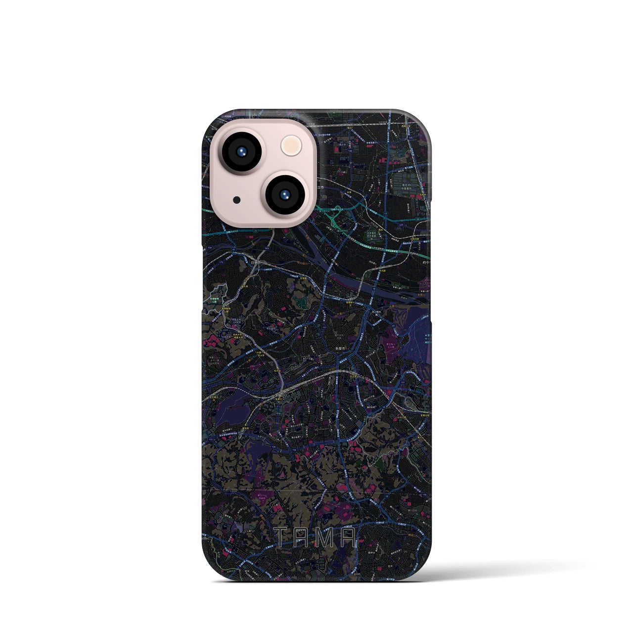 【多摩(東京都)】地図柄iPhoneケース(バックカバータイプ)