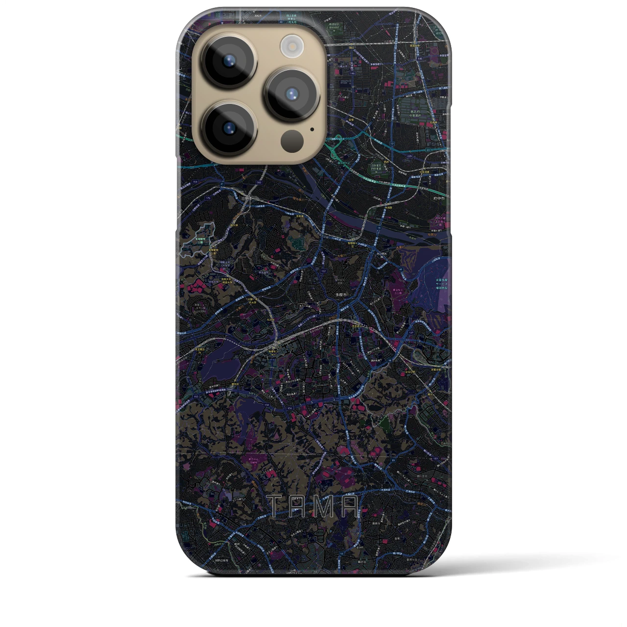 【多摩(東京都)】地図柄iPhoneケース(バックカバータイプ)