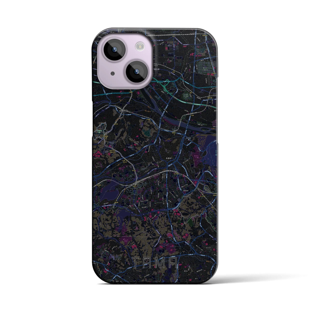 【多摩(東京都)】地図柄iPhoneケース(バックカバータイプ)
