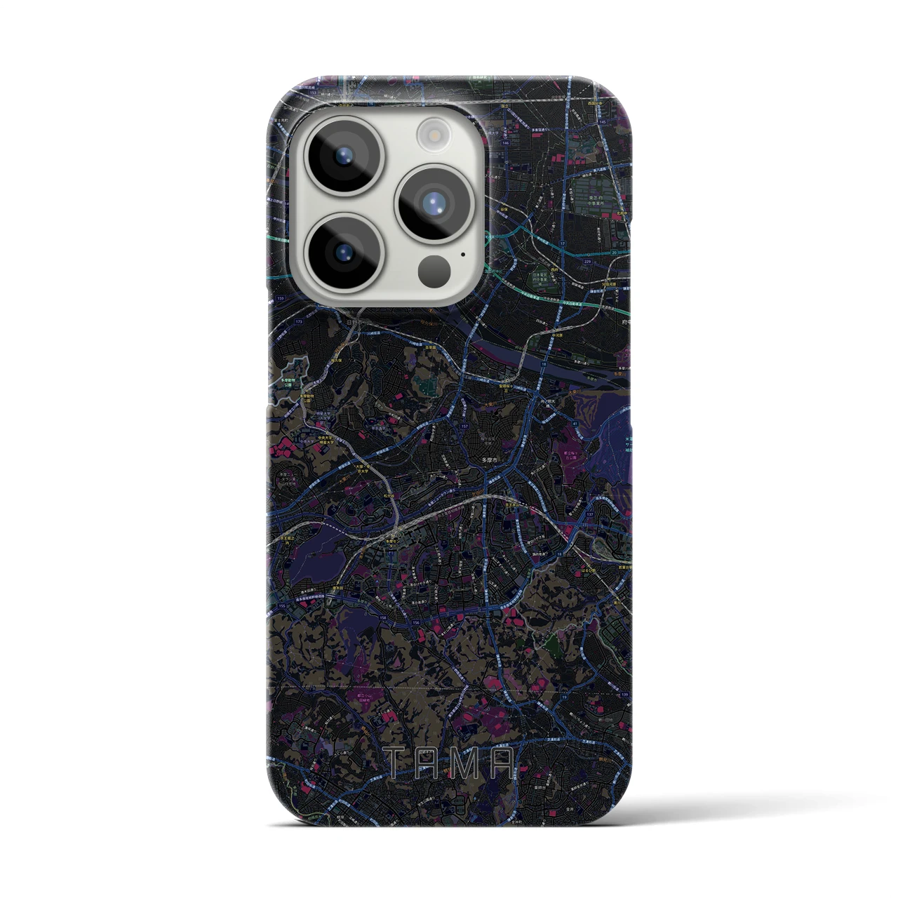 【多摩(東京都)】地図柄iPhoneケース(バックカバータイプ)