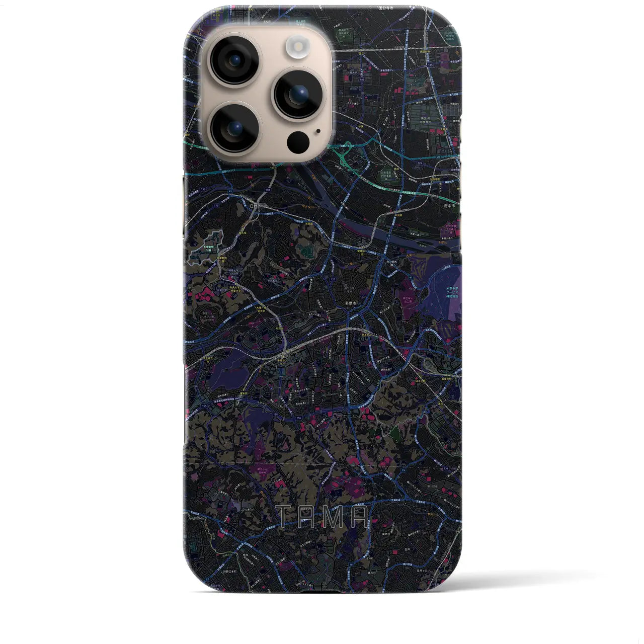 【多摩(東京都)】地図柄iPhoneケース(バックカバータイプ)