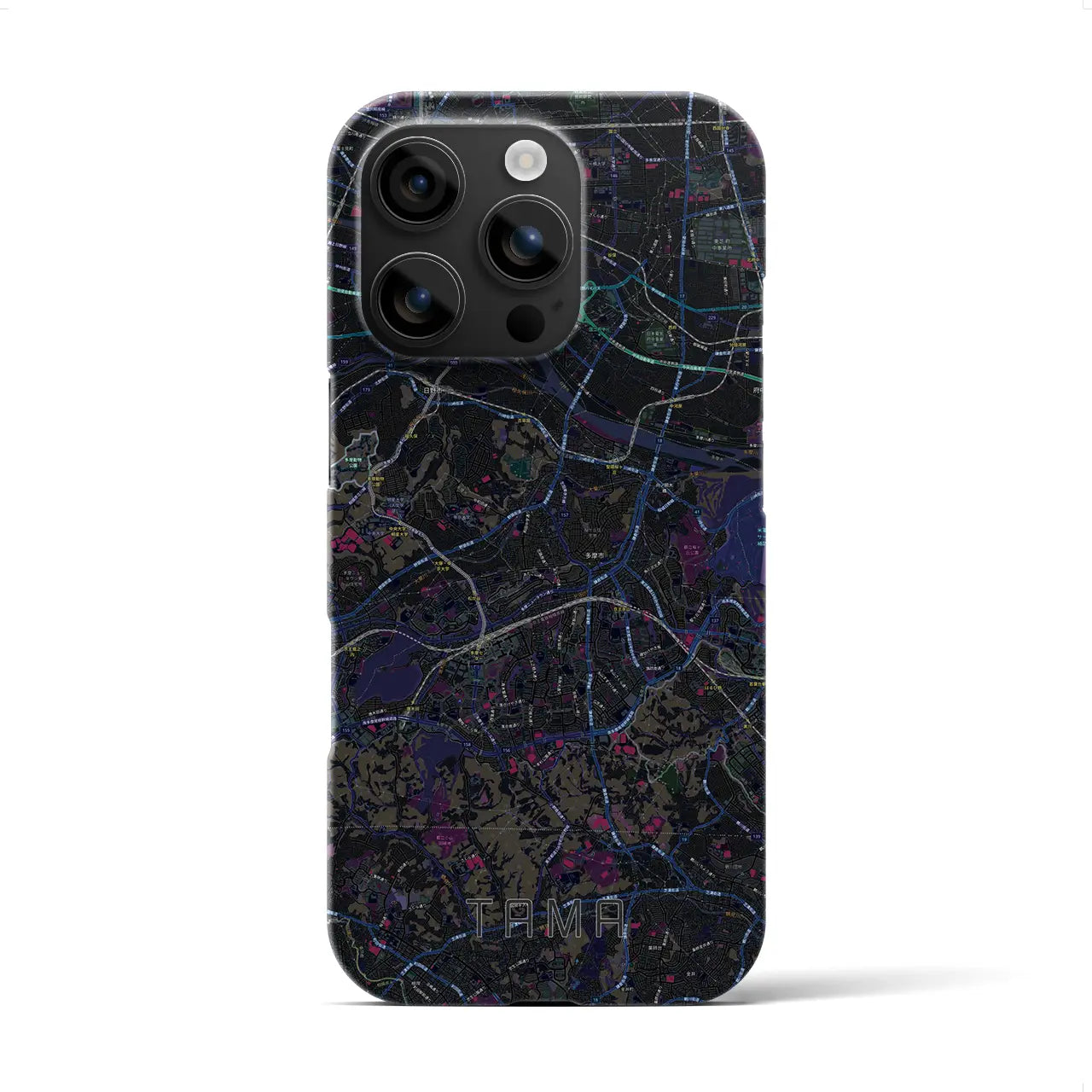 【多摩(東京都)】地図柄iPhoneケース(バックカバータイプ)