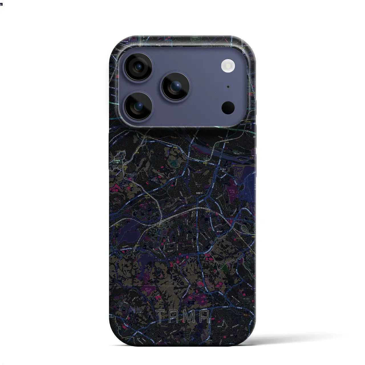 【多摩(東京都)】地図柄iPhoneケース(バックカバータイプ)