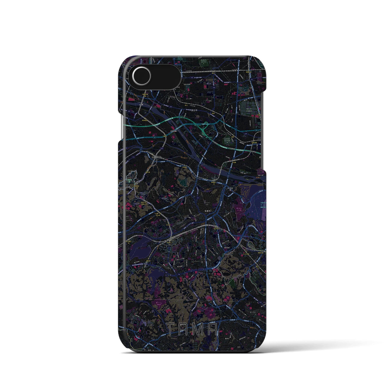 【多摩(東京都)】地図柄iPhoneケース(バックカバータイプ)