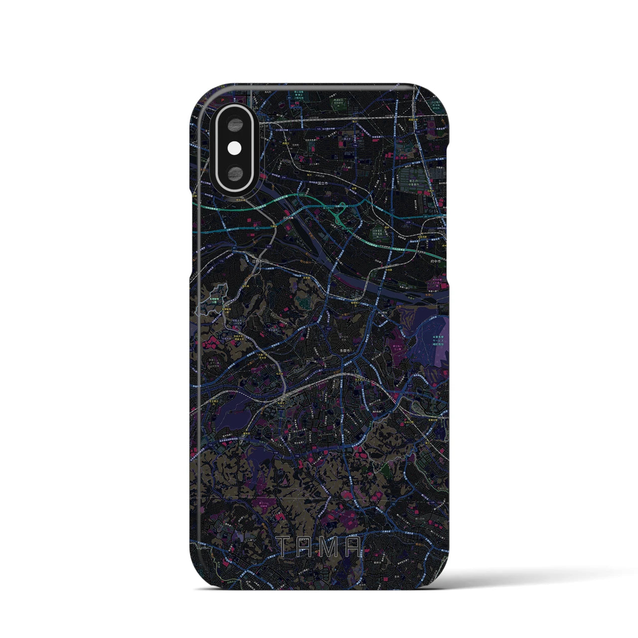 【多摩(東京都)】地図柄iPhoneケース(バックカバータイプ)