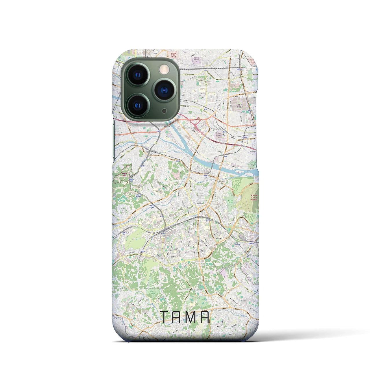 【多摩(東京都)】地図柄iPhoneケース(バックカバータイプ)