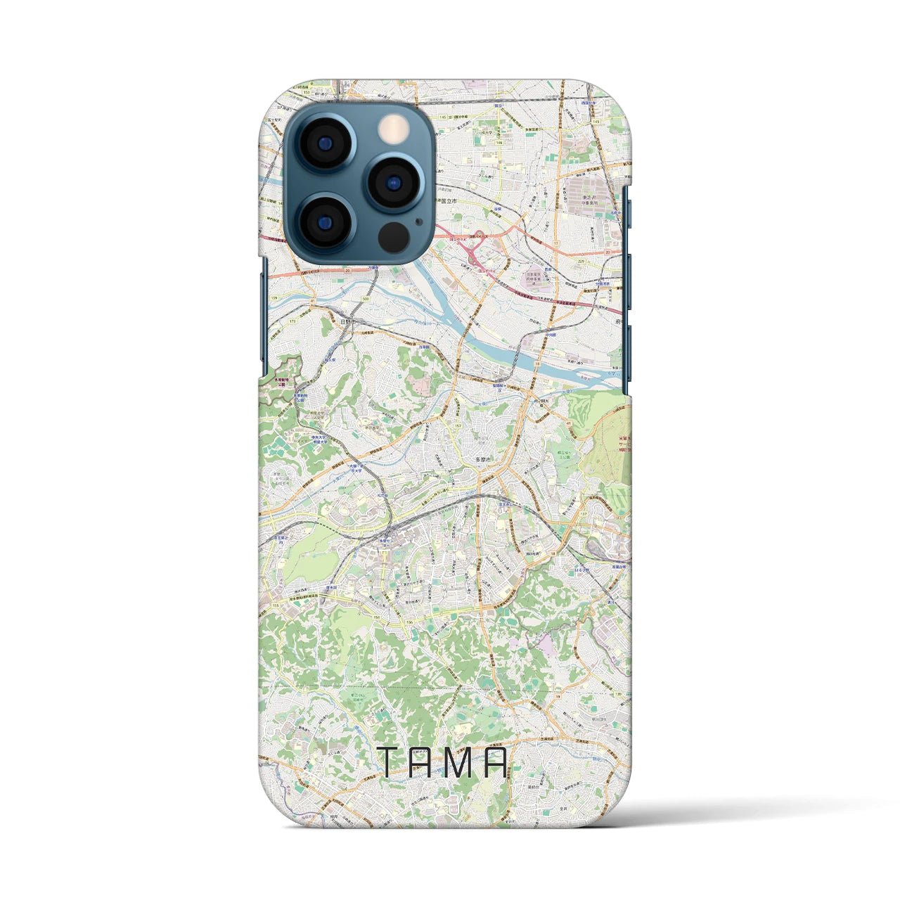 【多摩(東京都)】地図柄iPhoneケース(バックカバータイプ)